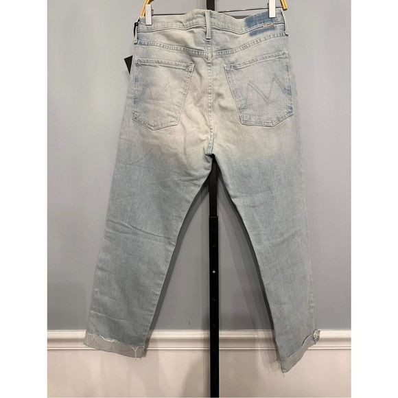 New MOTHER The Scrapper Cuff Ankle Fray Jeans Lonely Hearts Club Size 30 - Picture 9 of 9